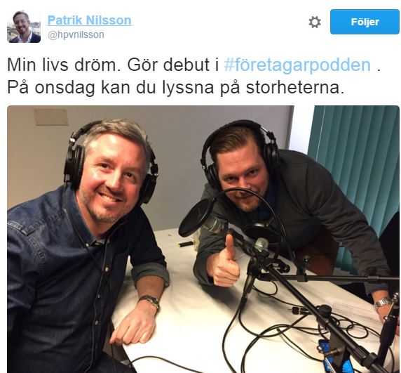 Patrik Nilsson på Twitter
