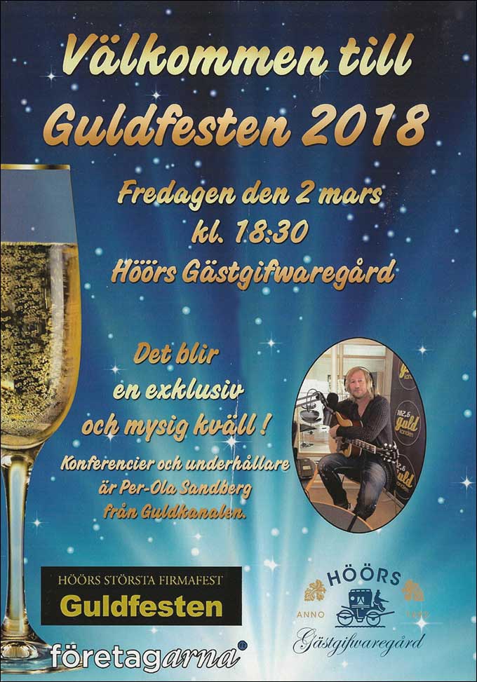 Guldfesten i Höör, fredag 2/3 2018